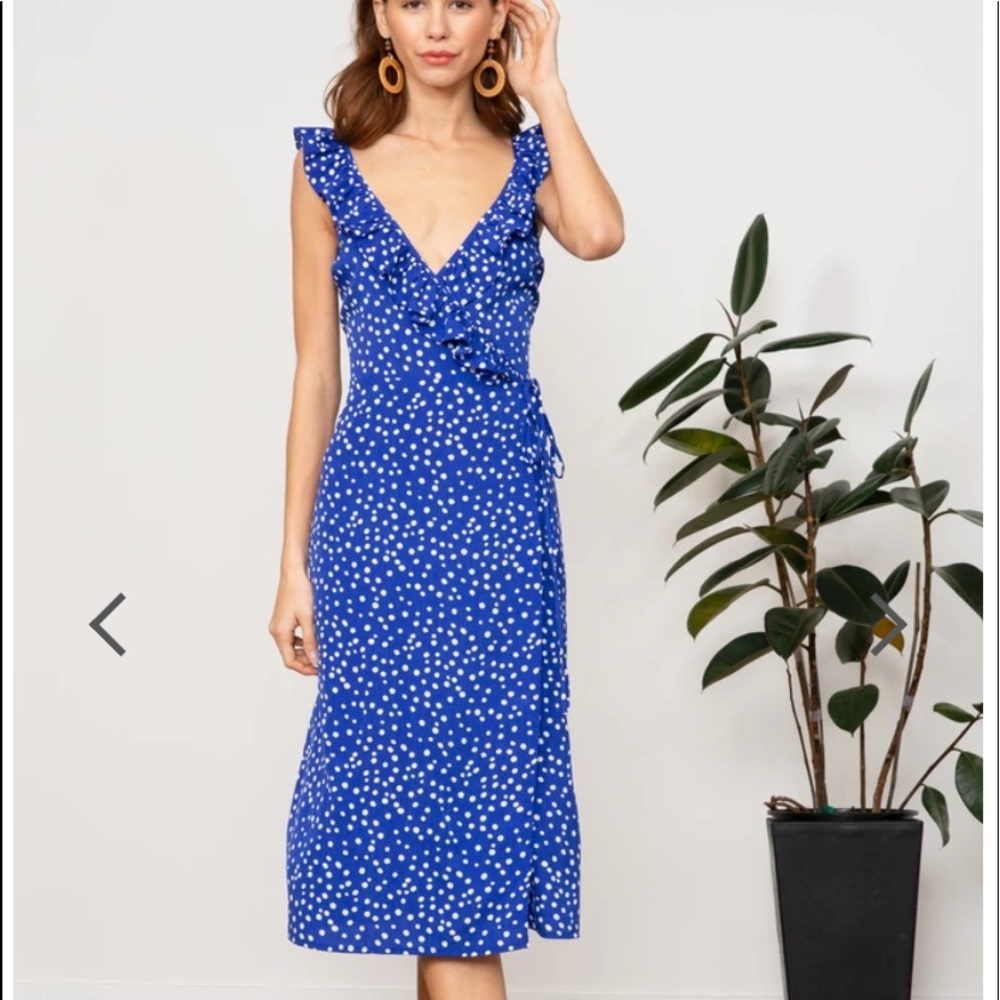 NWT Lucy Paris Claudia Polka Dot Dress Medium